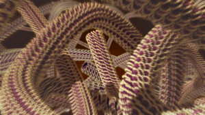 Computer Generated Image of a coiled DNA strand