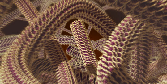Computer Generated Image of a coiled DNA strand