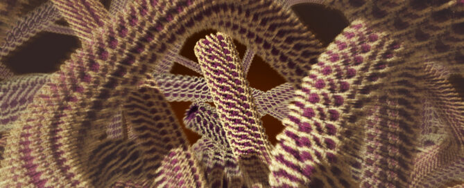 Computer Generated Image of a coiled DNA strand