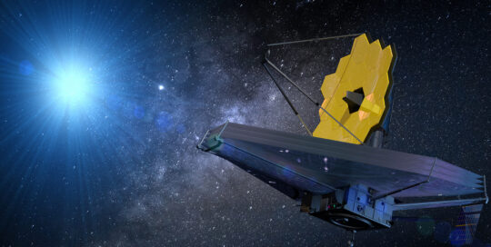 Generated image of the James Webb Telescope