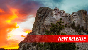 Photograph of Mount Rushmore with the sun behind it