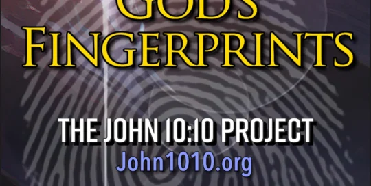 image composite of a fingerprint up against the universe and a bright light